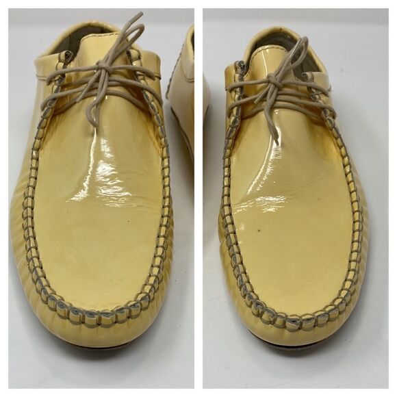 Carvela Original Top Skipper Vintage Desert Driving Boots Yellow Patent Leather - Picture 7 of 16